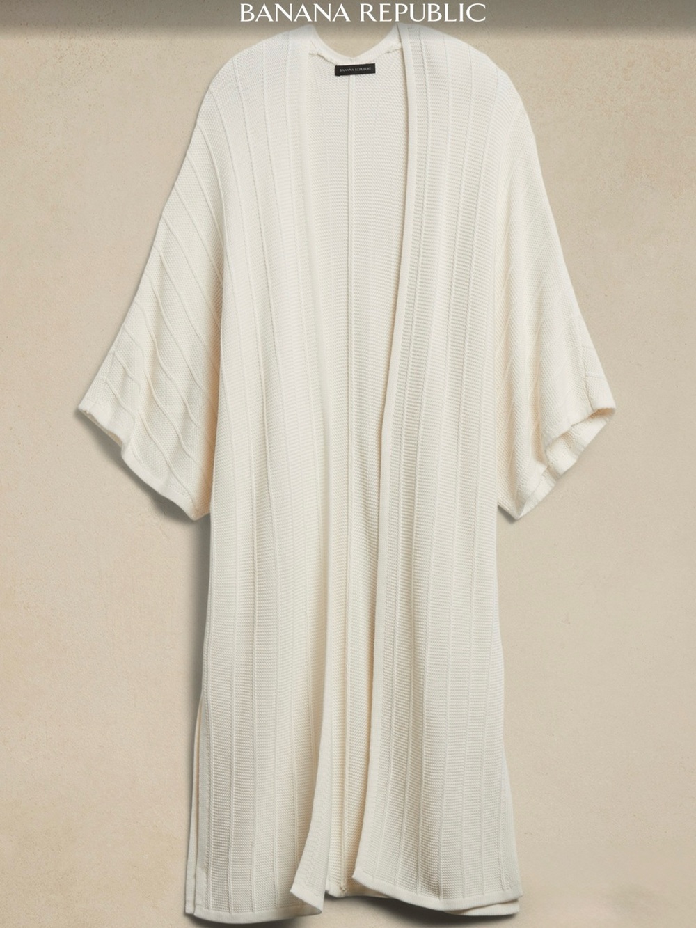 Banana Republic | Ivory Cotton Knit Maxi / Duster Cardigan | Size M/L